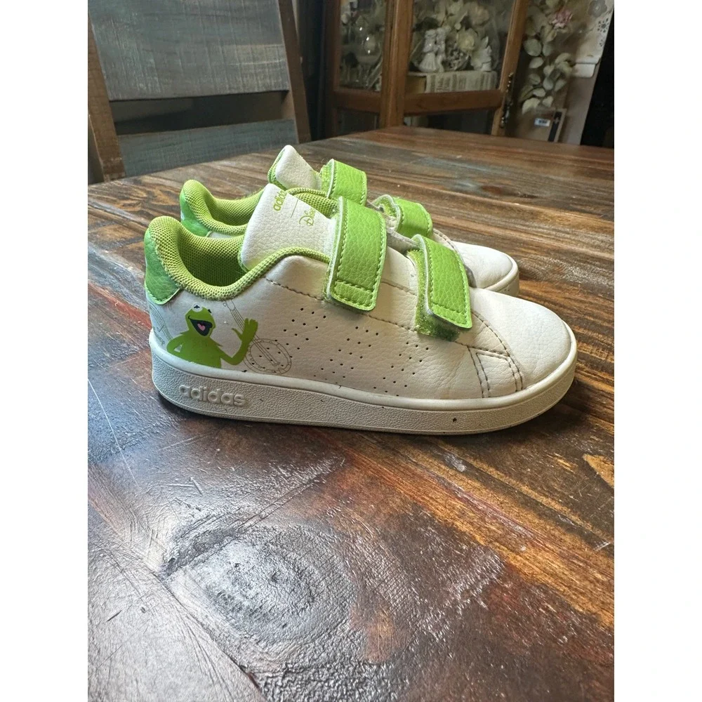 Adidas X Disney Advantage Muppets Trainers Kermit the Frog Sz 9K Toddler Sneaker